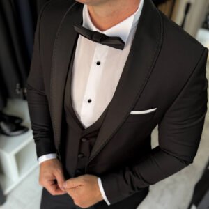 Alternative view of Costum bărbătesc de ceremonie Sergio slim fit