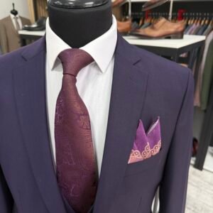 Alternative view of Costum bărbătesc Firenze mov slim fit