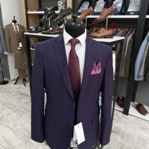 Costum bărbătesc Firenze mov slim fit