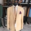 Costum bărbătesc Albert bej slim fit