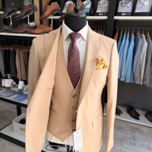 Alternative view of Costum bărbătesc George bej slim fit