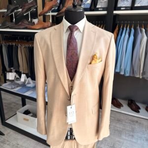 Costum bărbătesc Martin bej slim fit