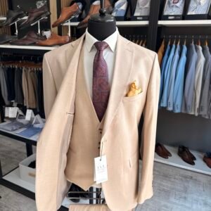 Alternative view of Costum bărbătesc Martin bej slim fit