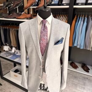 Costum bărbătesc Henry gri albăstrui slim fit