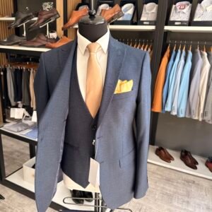 Alternative view of Costum bărbătesc Alexander navy blue slim fit