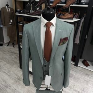 Costum bărbătesc Avelino verde slim fit