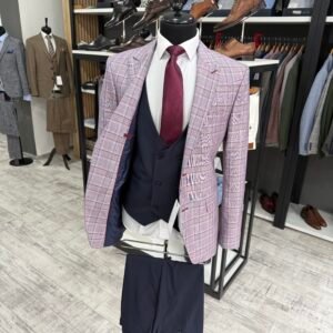 Alternative view of Costum bărbătesc Siena în carouri slim fit