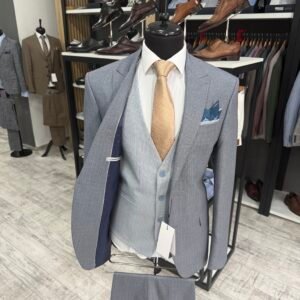 Alternative view of Costum bărbătesc Verona gri albăstrui slim fit