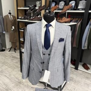 Costum bărbătesc Como albastru slim fit