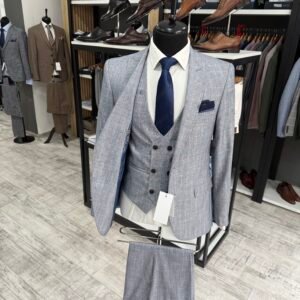 Alternative view of Costum bărbătesc Como albastru slim fit