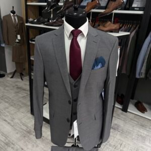 Costum bărbătesc Palermo gri slim fit