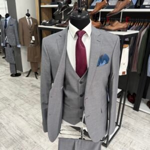 Alternative view of Costum bărbătesc Palermo gri slim fit