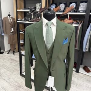 Costum bărbătesc Milano verde slim fit