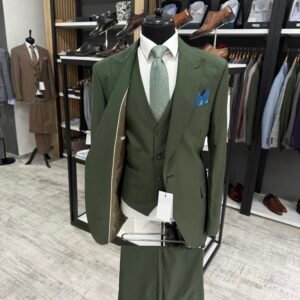 Alternative view of Costum bărbătesc Milano verde slim fit