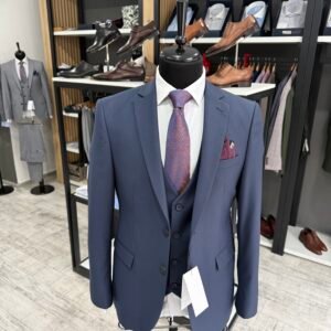 Costum bărbătesc Tivoli albastru închis slim fit