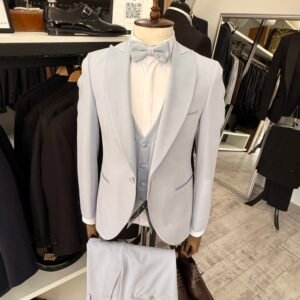 Costum bărbătesc de ceremonie albastru Cristiano slim fit