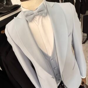 Alternative view of Costum bărbătesc de ceremonie albastru Cristiano slim fit