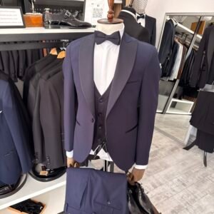 Costum bărbătesc de ceremonie bleumarin Cristiano slim fit