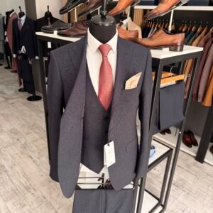 Alternative view of Costum bărbătesc Martin gri închis slim fit