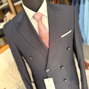 Alternative view of Costum bărbătesc Winston bleumarin double-breasted slim fit