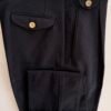 Pantaloni Gurkha negri cu două pense – Textured Fabric
