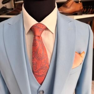 Costum bărbătesc Jack albastru slim fit - Image 3