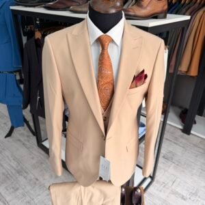 Costum bărbătesc Jack bej slim fit